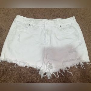White Aerie Jean Shorts